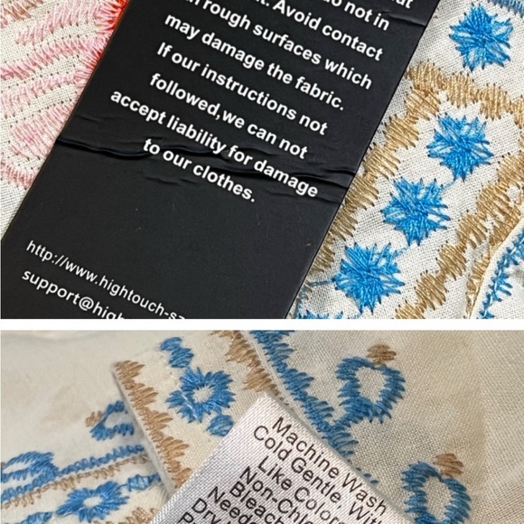 NWT Embroidered White and Blue Women's Tunic - Picture 7 of 8